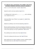 CLT 2049 FSU QUIZ 1 QUESTIONS AND CORRECT DETAILED  ANSWERS &lpar;VERIFIED ANSWERS&rpar; ALREADY GRADED A&plus; 