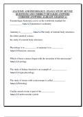 ANATOMY AND PHYSIOLOGY- EXAM 1 STUDY SET FSU  QUESTIONS AND CORRECT DETAILED ANSWERS  &lpar;VERIFIED ANSWERS&rpar; ALREADY GRADED A&plus;