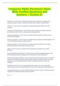Computer Skills Placement Exam  With Verified Questions and  Answers &vert; Graded A&plus; 