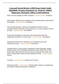 Licensed Social Worker &lpar;LSW&rpar; Exam Study Guide 2025&sol;2026&colon; Practice Questions on Theories&comma; DSM-5 Diagnoses&comma; Research&comma; Ethics & Interventions