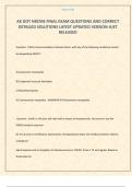 AK DOT NRCME FINAL EXAM QUESTIONS AND CORRECT DETAILED SOLUTIONS LATEST UPDATED VERSION JUST RELEASED 
