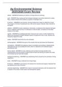 Ap Environmental Science  2025&sol;2026 Exam Review 