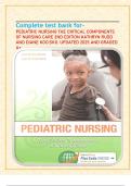 Complete test bank for-  PEDIATRIC NURSING THE CRITICAL COMPONENTS OF NURSING CARE 2ND EDITION KATHRYN RUDD AND DIANE KOCISKO. UPDATED 2025 AND GRADED A+
