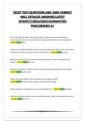 CRCST TEST&vert;QUESTIONS AND 100&percnt; CORRECT WELL DETAILED ANSWERS&vert;LATEST UPDATE&excl;&excl;&excl;&excl;2025&sol;2026&vert;GUARANTEED PASS&vert;GRADED A&plus;
