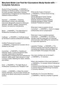Maryland State Law Test for Counselors Study Guide with Complete Solutions