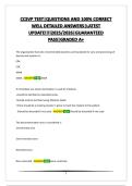 CCSVP TEST&vert;QUESTIONS AND 100&percnt; CORRECT WELL DETAILED ANSWERS&vert;LATEST UPDATE&excl;&excl;&excl;&excl;2025&sol;2026&vert;GUARANTEED PASS&vert;GRADED A&plus;