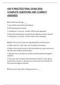A&P II PRACTICE FINAL EXAM 2026 COMPLETE QUESTIONS AND CORRECT ANSWERS