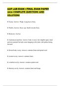A&P LAB EXAM 1 FINAL EXAM PAPER 2026 COMPLETE QUESTIONS AND SOLUTIONS