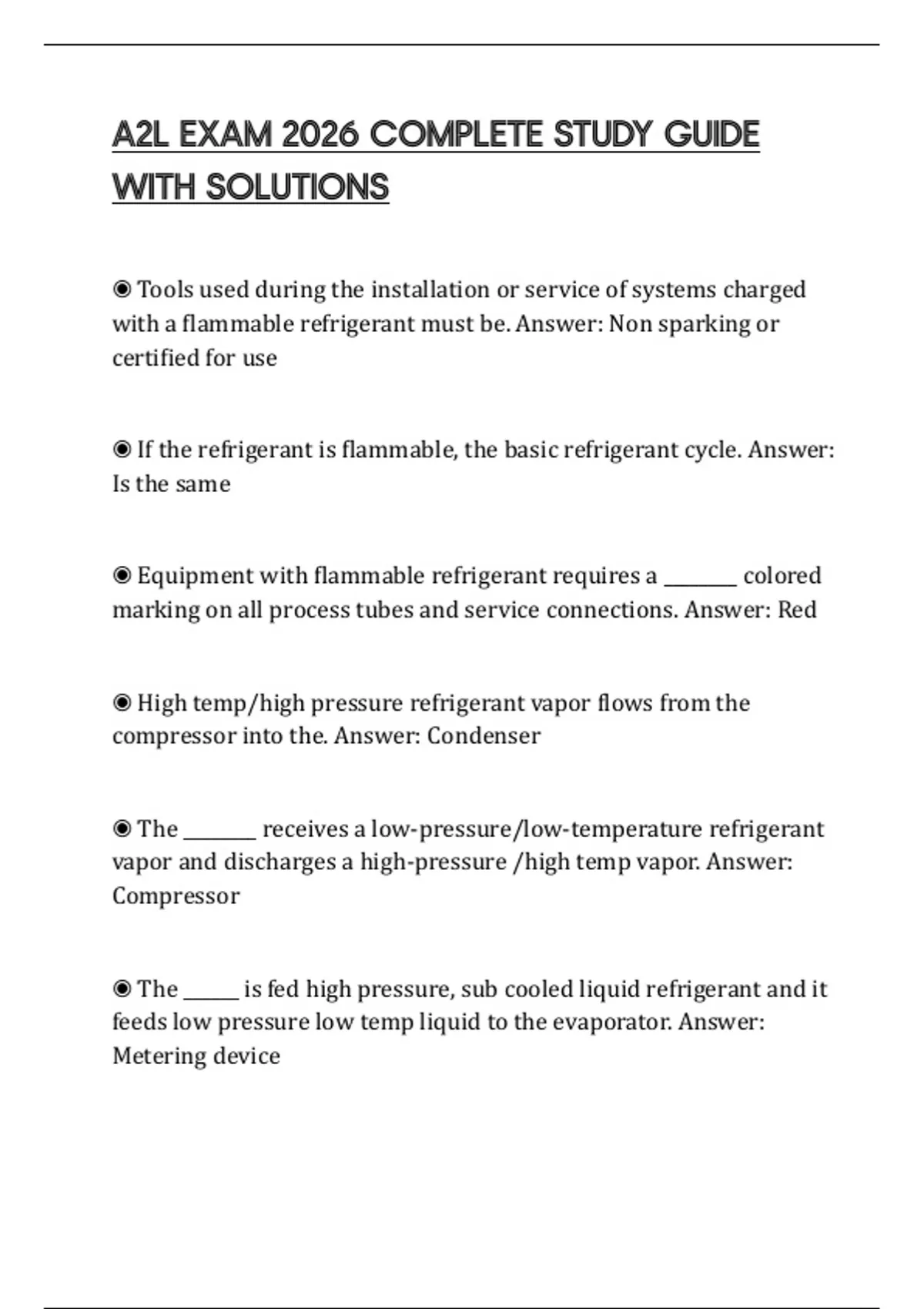 A2L EXAM 2026 COMPLETE STUDY GUIDE WITH SOLUTIONS - A2L - Stuvia US