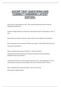 AOCNP TEST QUESTIONS AND CORRECT ANSWERS LATEST EDITION 2&period;