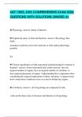 A&P 1 BIOL 2401 COMPREHENSIVE EXAM 2026 QUESTIONS WITH SOLUTIONS GRADED A&plus;