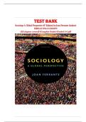 Test Bank for Sociology&colon; A Global Perspective 8th Edition by Joan Ferrante &vert; Latest 2025&sol;2026 Verified Questions & Correct Answers