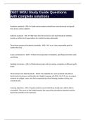 D637 WGU Study Guide Questions with complete solutions
