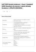 MGT 3013 Ronald Anderson - Exam 1 &lpar;updated 2025&rpar; Questions & Answers &vert; Latest Already Graded A&plus; UPDATE 2025&vert;2026