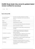 OLERE Study Guide fully solved & updated &lpar;latest version verified for accuracy&rpar;