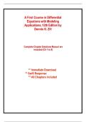 A First Course in Differential Equations with Modeling Applications" Solution Manual&comma; 12th Edition
