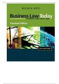 Test Bank for Business Law Today&colon; Text & Summarized Cases &ndash; E-Commerce&comma; Legal&comma; Ethical & Global Environment 9th Edition by Roger LeRoy Miller & Gaylord A&period; Jentz &vert; Latest 2025&sol;2026 Verified Questions & Correct Answers