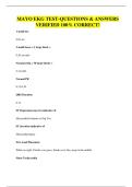 MAYO EKG TEST-QUESTIONS & ANSWERS VERIFIED 100&percnt; CORRECT&excl;