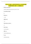 MAYO EKG -QUESTIONS & ANSWERS VERIFIED 100&percnt; CORRECT&excl;