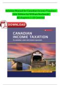 Solution Manual for Canadian Income Taxation     26th Edition by William Buckwold    All chapters 1-23 Covered 