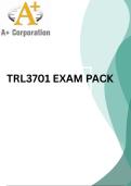 TRL3701 LATEST EXAM PACK 2026&lbrack;DETAILED QUESTIONS AND CORRRECT ANSWERS PROVIDED&rsqb;