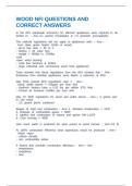 WOOD NFI QUESTIONS AND CORRECT ANSWERS