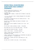 WOOD FINAL EXAM REVIEW QUESTIONS AND CORRECT ANSWERS