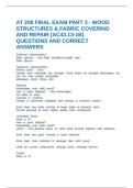 WOOD FINAL EXAM REVIEW QUESTIONS AND CORRECT ANSWERS