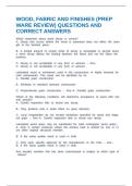 WOOD&comma; FABRIC AND FINISHES &lpar;PREP WARE REVIEW&rpar; QUESTIONS AND CORRECT ANSWERS