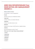 GNRS 582A PATHOPHYSIOLOGY Final  EXAM &vert;ACTUAL 200&plus;Qs&As&vert;ALREADY  GRADED A&plus;