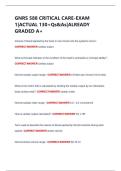 GNRS 588 CRITICAL CARE-EXAM  1&vert;ACTUAL 130&plus;Qs&As&vert;ALREADY  GRADED A&plus;