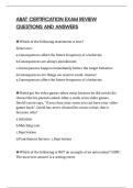 ABAT CERTIFICATION EXAM REVIEW QUESTIONS AND ANSWERS