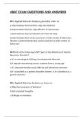 ABAT EXAM QUESTIONS AND ANSWERS