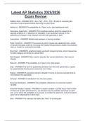 Latest AP Statistics 2025&sol;2026  Exam Review 