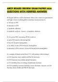 ABCP BOARD REVIEW EXAM PAPER 2026 QUESTIONS WITH VERIFIED ANSWERS