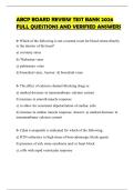 ABCP BOARD REVIEW TEST BANK 2026 FULL QUESTIONS AND VERIFIED ANSWERS