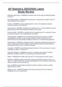 AP Statistics 2025&sol;2026 Latest  Study Review