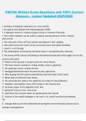 CIBTAC &ndash; Written Exam Questions and 100&percnt; Correct Answers &lpar;Latest Updated 2025&sol;2026&rpar; &ndash; Complete Theory Review Material
