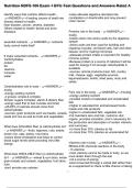 Nutrition NDFS 100 Exam 1 BYU Test Questions and Answers Rated A