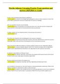 Florida Adjuster Licensing Practice Exam &ndash; Questions and Answers &lpar;2025&sol;2026&rpar; &ndash; A&plus; Grade Study Material