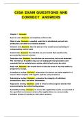 CISA EXAM QUESTIONS AND CORRECT  ANSWERS 