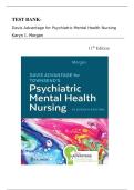 TEST BANK for Davis Advantage for Psychiatric Mental Health Nursing 11th Edition by Morgan &vert; Complete Guide with All Chapters &lpar;1-38&rpar; & Rationales