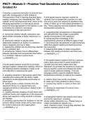 PECT - Module 2 - Practice Test Questions and Answers Graded A&plus;