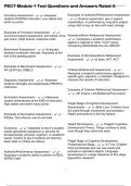PECT Module 1 Test Questions and Answers Rated A