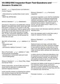 VA DEQ ESC Inspector Exam Test Questions and Answers Graded A&plus;