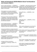 Skills and techniques USAHS Midterm Exam Test Questions and Answers Rated A