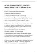 ACTUAL EXAMINATION TEST COMPLETE QUESTIONS AND SOLUTIONS GRADED A&plus;