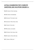 ACTUAL EXAMINATION TEST COMPLETE QUESTIONS AND SOLUTIONS GRADED A&plus;
