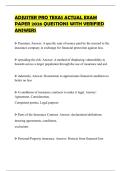 ADJUSTER PRO TEXAS ACTUAL EXAM PAPER 2026 QUESTIONS WITH VERIFIED ANSWERS