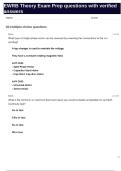 EWRB Theory Exam Prep questions with verified answers